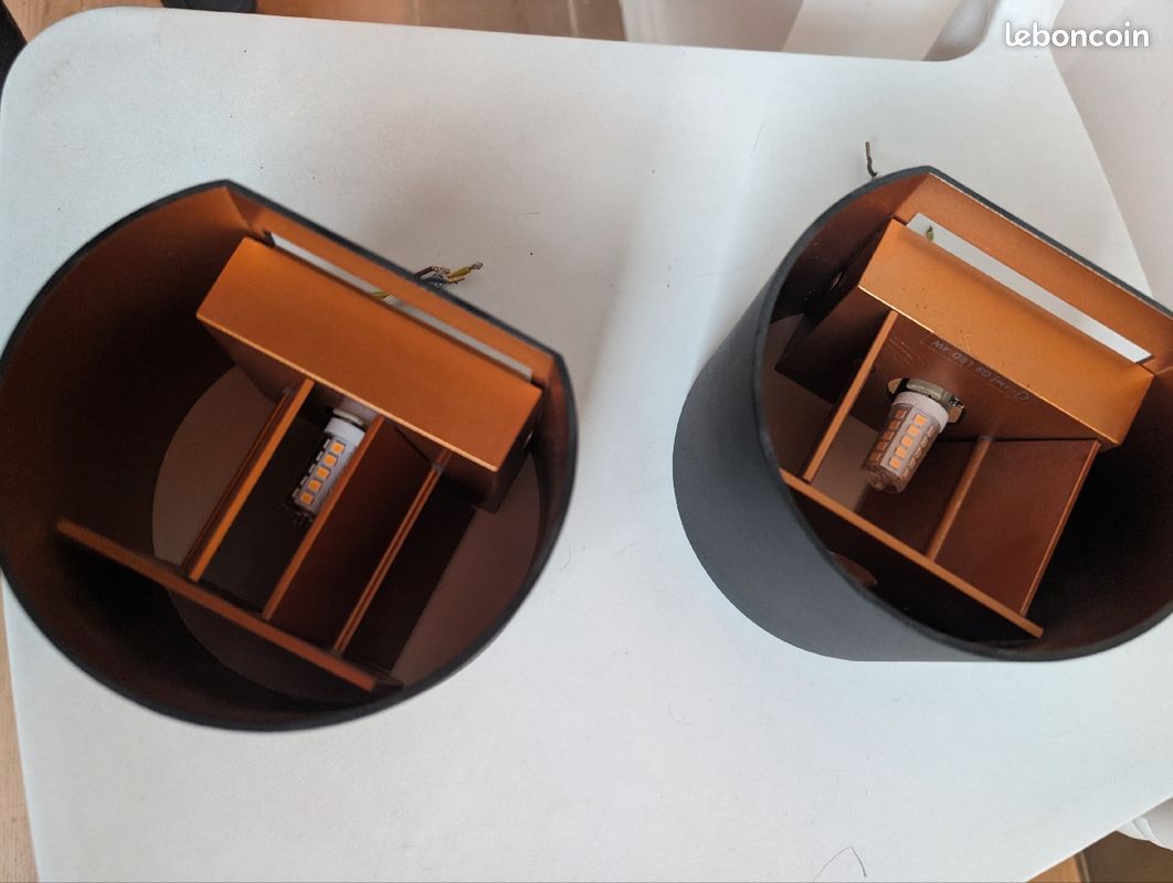 Lot de 2 Appliques murale noire moderne (image 4)
