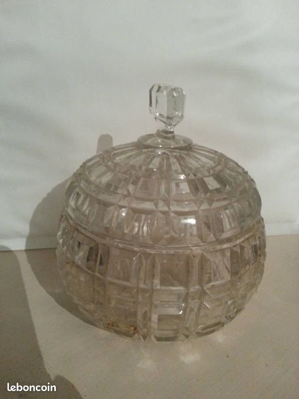 Bonbonnière sucrier pot boîte verre collection (image 1)
