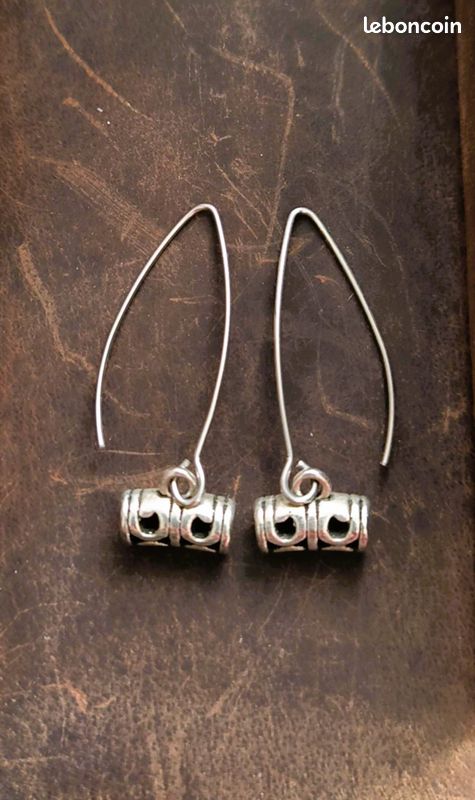Boucles D'oreilles Pendantes Le Bijou Français - Tons Or Et Argent - Acier Inoxydable - Neuves Avec étiquettes
