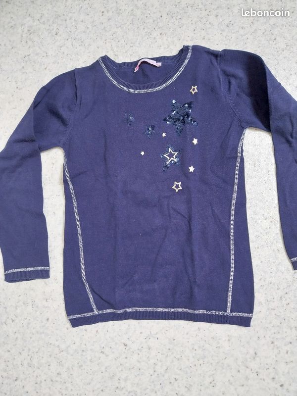 Pull violet T 8 ans Gémo (image 1)