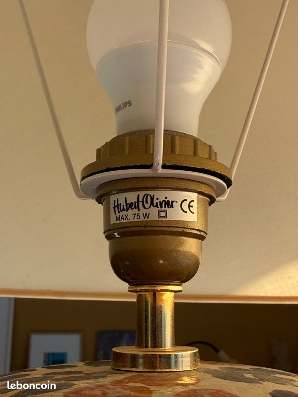 Lampe Céramique signée Hubert Olivier pièce d’artiste / design / Vallauris (image 5)