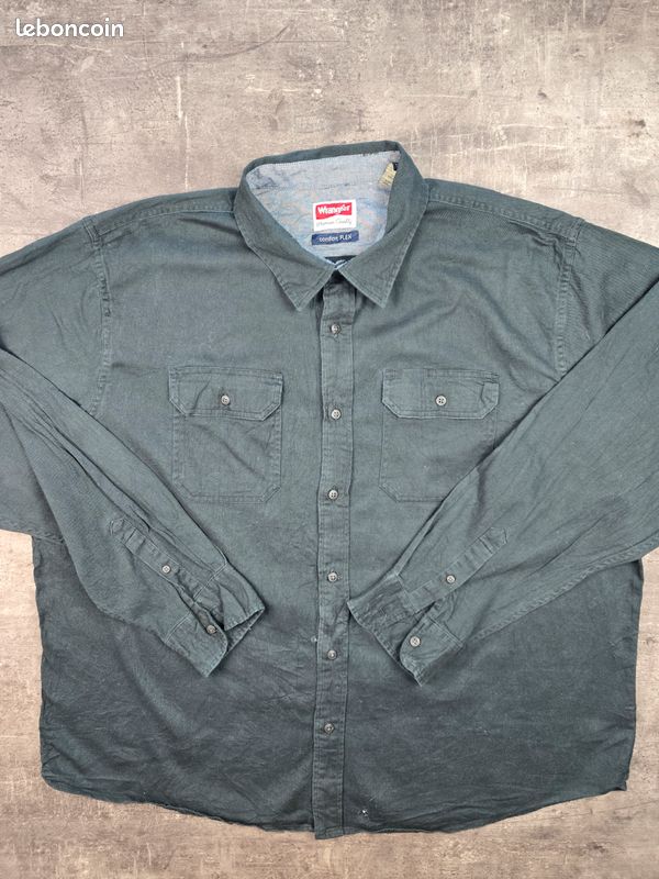Chemise Wrangler homme noire XXL, manches longues, chemise homme, haut homme, t-shirt, vêtement homme, casual, western, grande taille 49 (image 8)