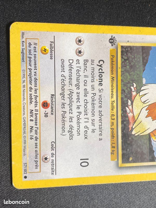 Carte Pokemon - Roucool - Edition 1 - Set de base (image 3)