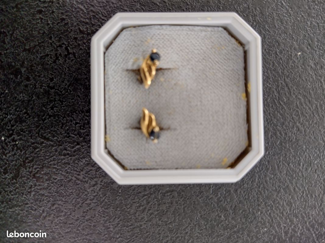 Boucles d'oreilles saphir (image 1)