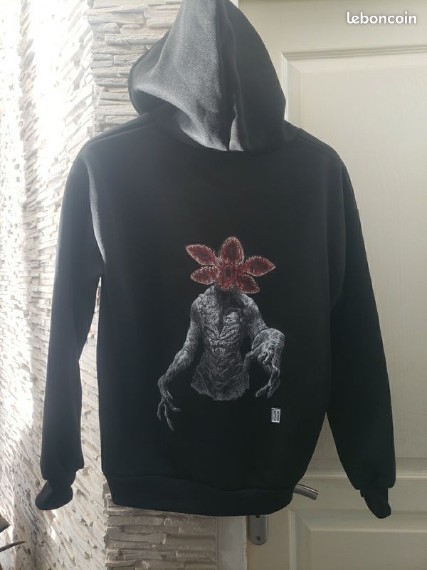 Sweat à capuche oversize Stranger Things Couleur noir - - 1236W-99X