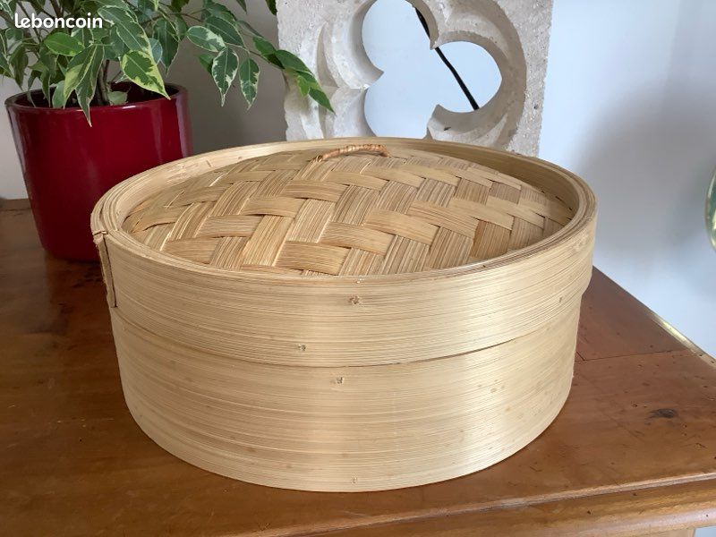 Panier vapeur en bambou , cuiseur à riz , cuiseur vapeur , cuisine asiatique , bambou naturel (image 10)