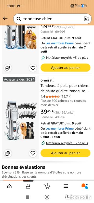 Tondeuse chien neuve (image 1)