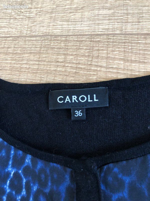 Gilet noir et bleu Caroll taille 36 jamais porté (image 9)