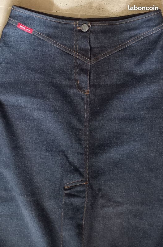 JUPE jean denim gris/noir (image 4)