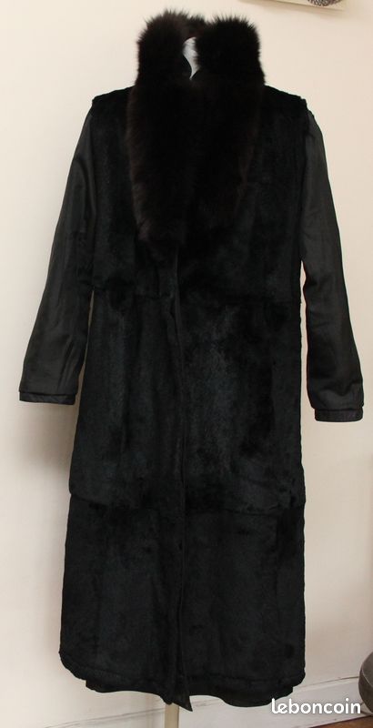Tf14 Manteau imperméable doublé fourrure véritable SPRUNG FRERES T.L (image 4)