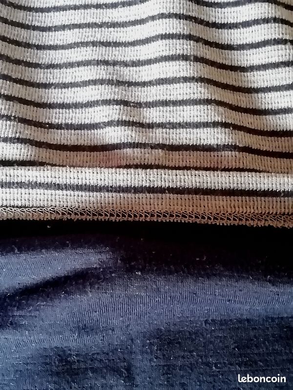 Pull léger gris rayé (image 5)