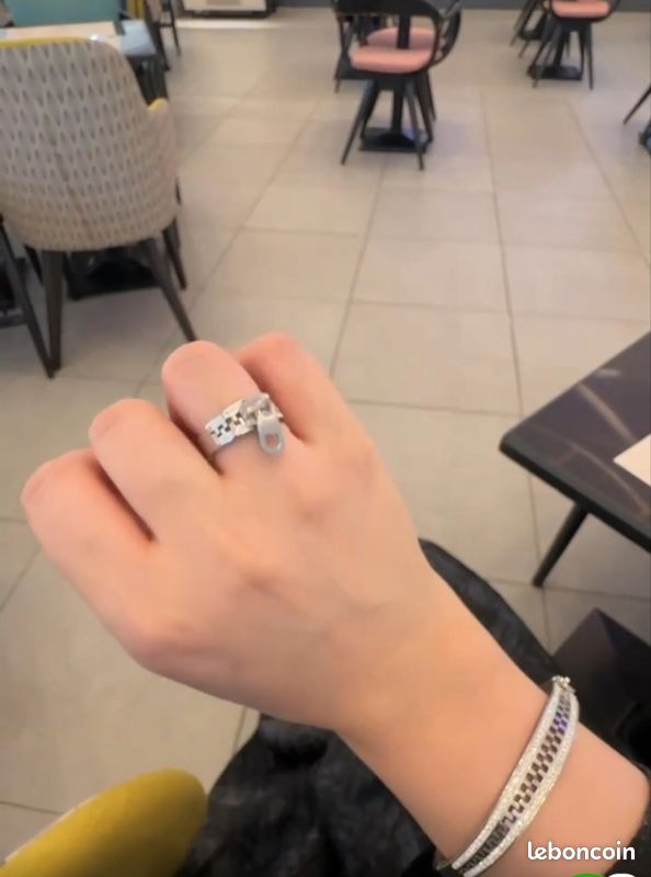 Bracelet et bague en acier inoxydable neufs taille 54 (image 2)