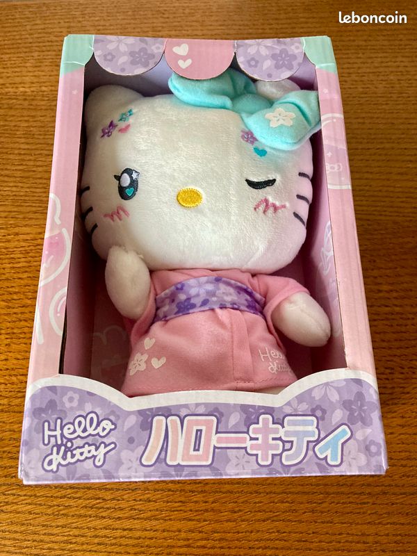 Couverture Hello Kitty Ultra Douce – 60x70cm – 2 Gros Nœuds Roses – Idée Cadeau Enfant
