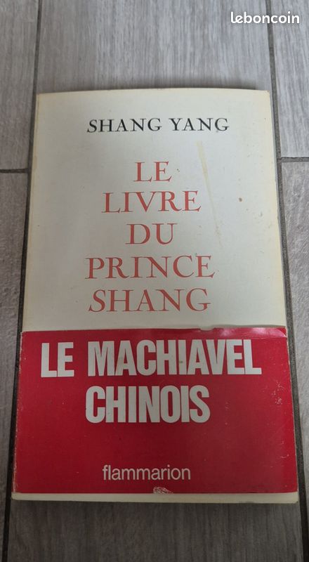 Le Livre du Prince Shang Shang Yang Philosophie Politique Chine Ancienne Flammarion (image 1)