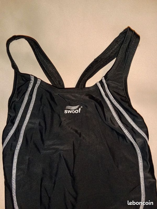 Maillot de bain noir femme une pièce monokini compétition Swoof taille M TBE (image 2)