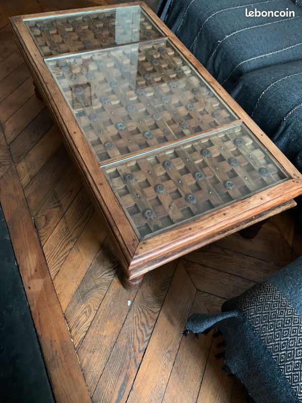 Superbe table basse ferronnerie & sculpture (image 2)