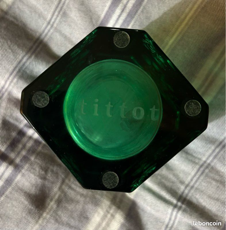 Verre, petit vase, photophore en cristal Tittot (image 3)