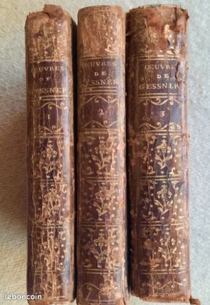 Ancien Livre – Œuvres Complettes De Gessner, édition Cazin 1780, 3 Tomes Illustrés