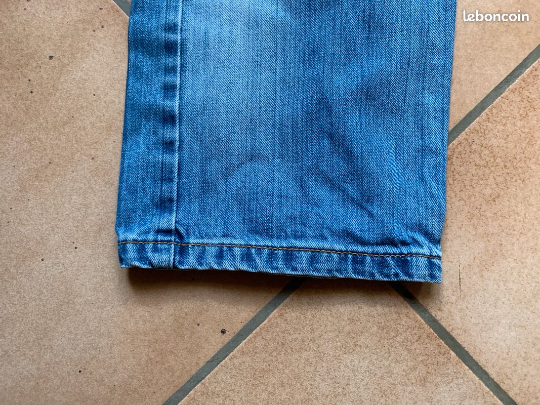 Justing jeans bleu Los Angeles W38 pré-déchiré avec empiècement de tissu (image 9)