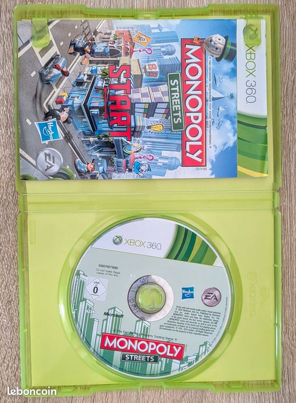 Jeu Monopoly Streets Pour Xbox 360 - Version PAL FR, Boîte Et Notice Incluses, Très Bon état