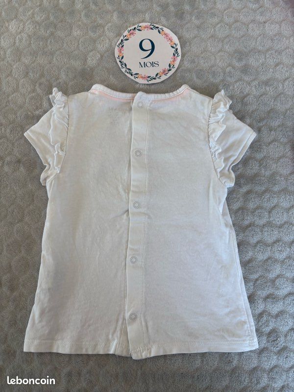 Lot 4 t-shirts fille - 9 mois (image 7)