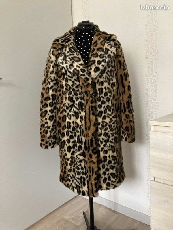 Fourrure Manteau LÃ©opard Mango Manteau Fausse Fourrure