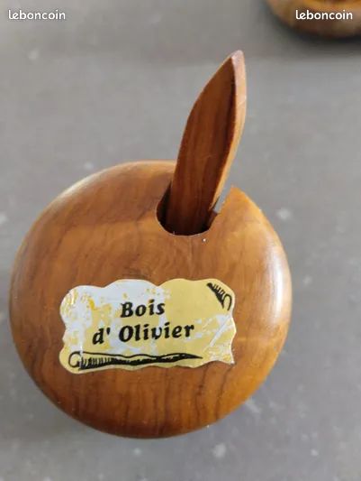 Salière Et Poivrière Vintage – Bois D'olivier Et Loupe – Années 70-80 – Très Bon état