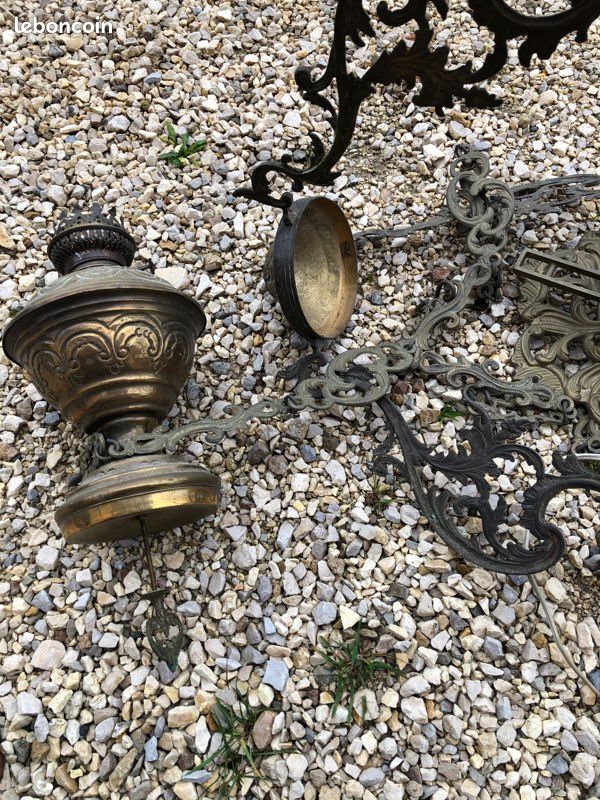 Vente lustre ancien ornement fer (image 2)