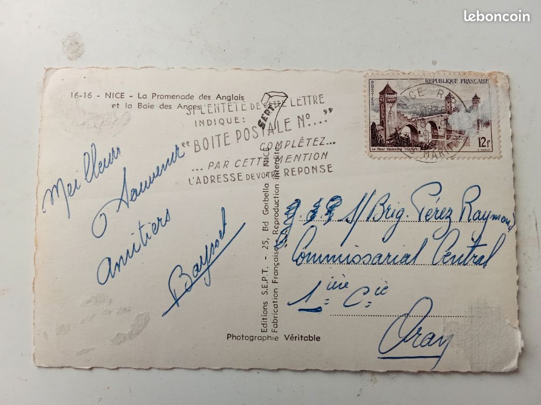 Nice   CPA 06 ALPES MARITIMES   NICE  Promenade des Anglais   Carte