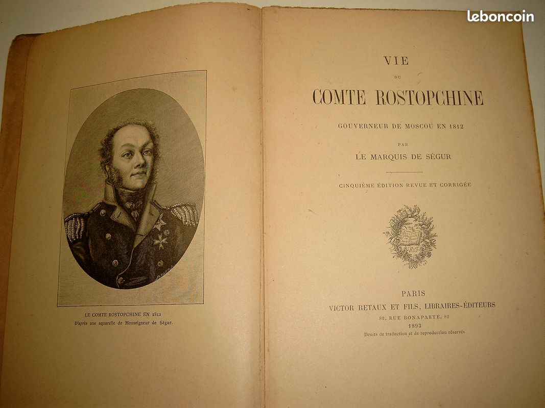 Vie du Comte Rostopchine de 1899 (image 2)