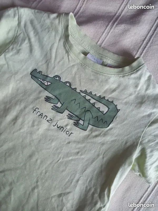 Tee shirt 5 ans Zara vert crocodile - Vêtements