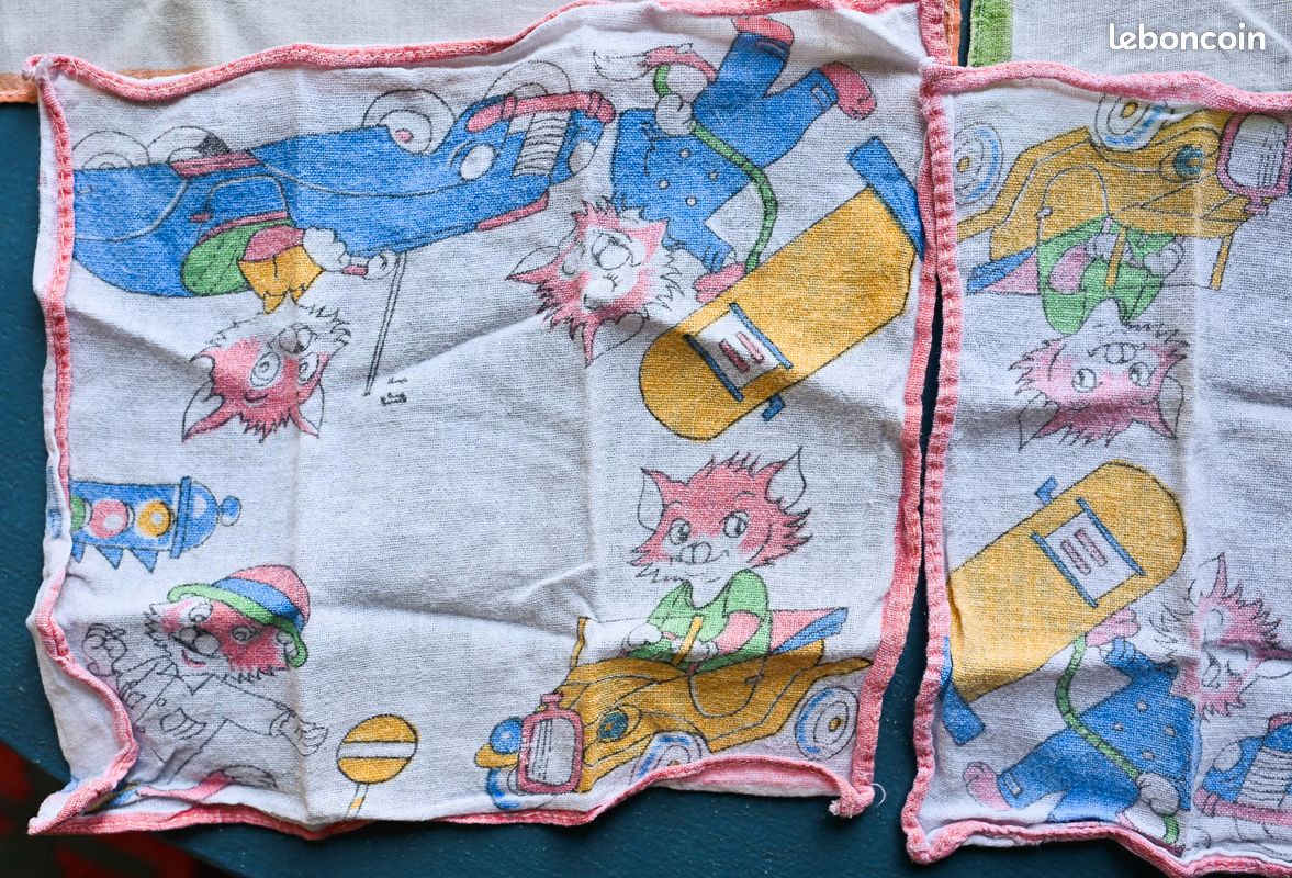 Lot de 5 mouchoirs vintage de la collection mouchoirs