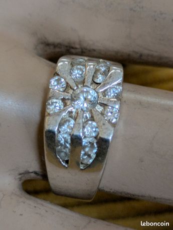 Chevalière En Argent Massif Et Or 18k - Bijou Homme Occasion, Anneau Sigillaire