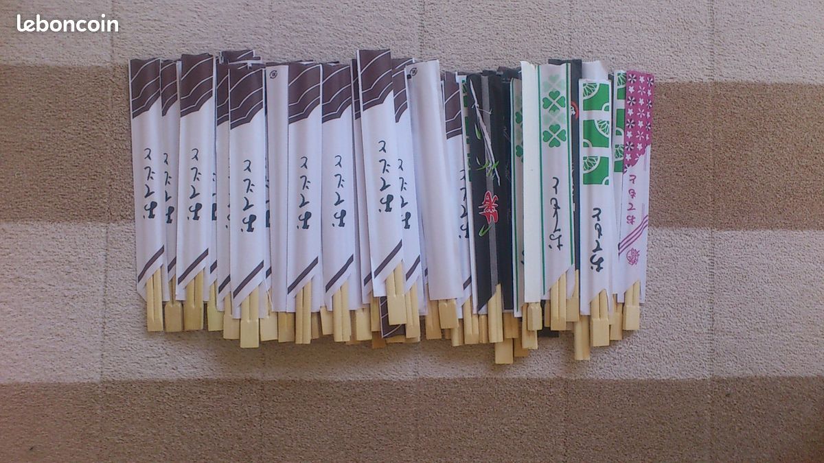 Paires de baguettes chinoises en bambou + kits avec cuillère pique-nique (image 5)
