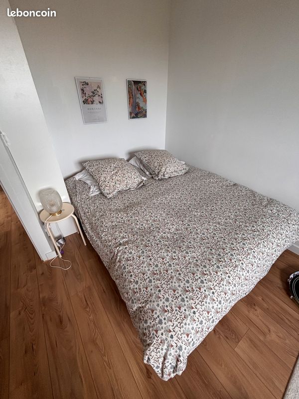 Matelas IKEA VÅGSTRANDA 160x200 + 2 sommiers tapissiers 80x200 (image 1)