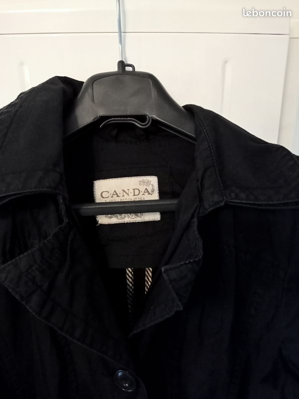 Veste Longue JAD Noire, Manches 3/4, Taille 40/42, Occasion En Très Bon état