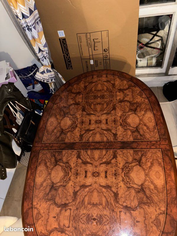 Table en ronce de noyer haut de gamme – 162x90 cm – État impeccable (image 4)