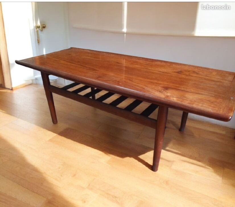 Table basse scandinave teck vintage Grete Jalk (image 1)