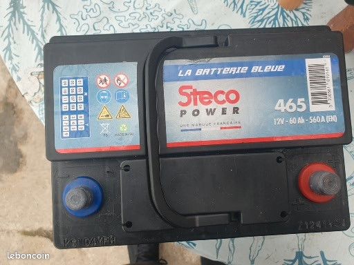Batterie Steco 12V 60Ah 560A - Démarrage Puissant Pour Voiture, Camping-Car Ou Utilitaire