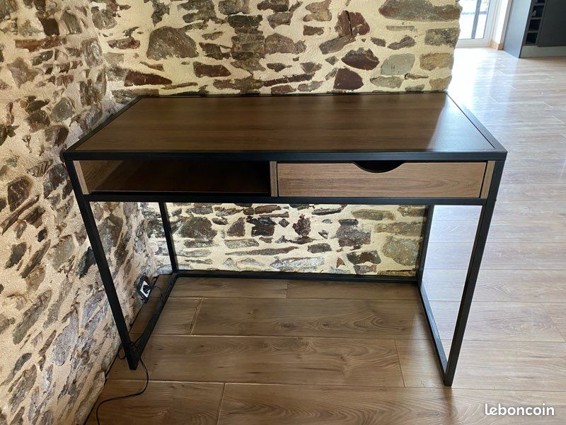 Bureau bois métal (image 1)