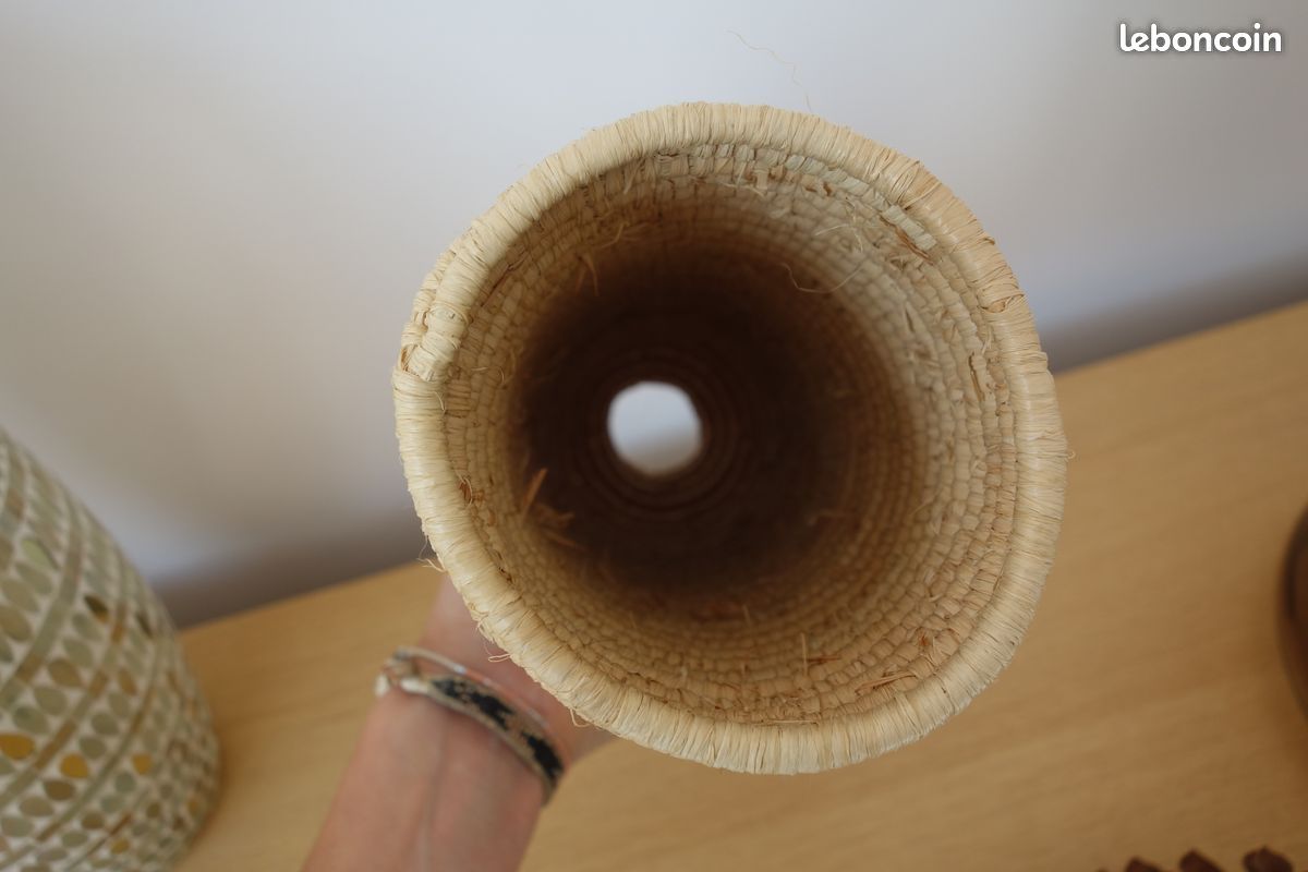 Cache-bouteille bohème feuilles de palmier - Fait-main - Neuf (image 2)