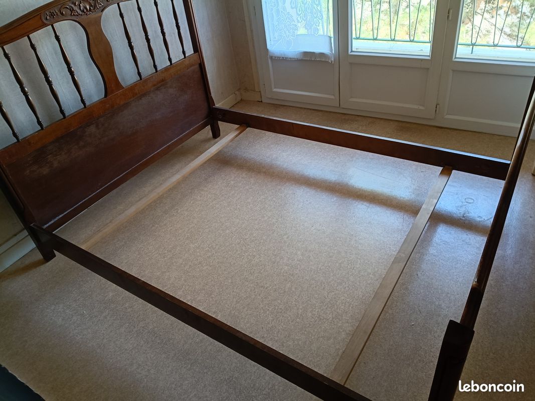 Lit matelas et sommier 2 places (image 3)