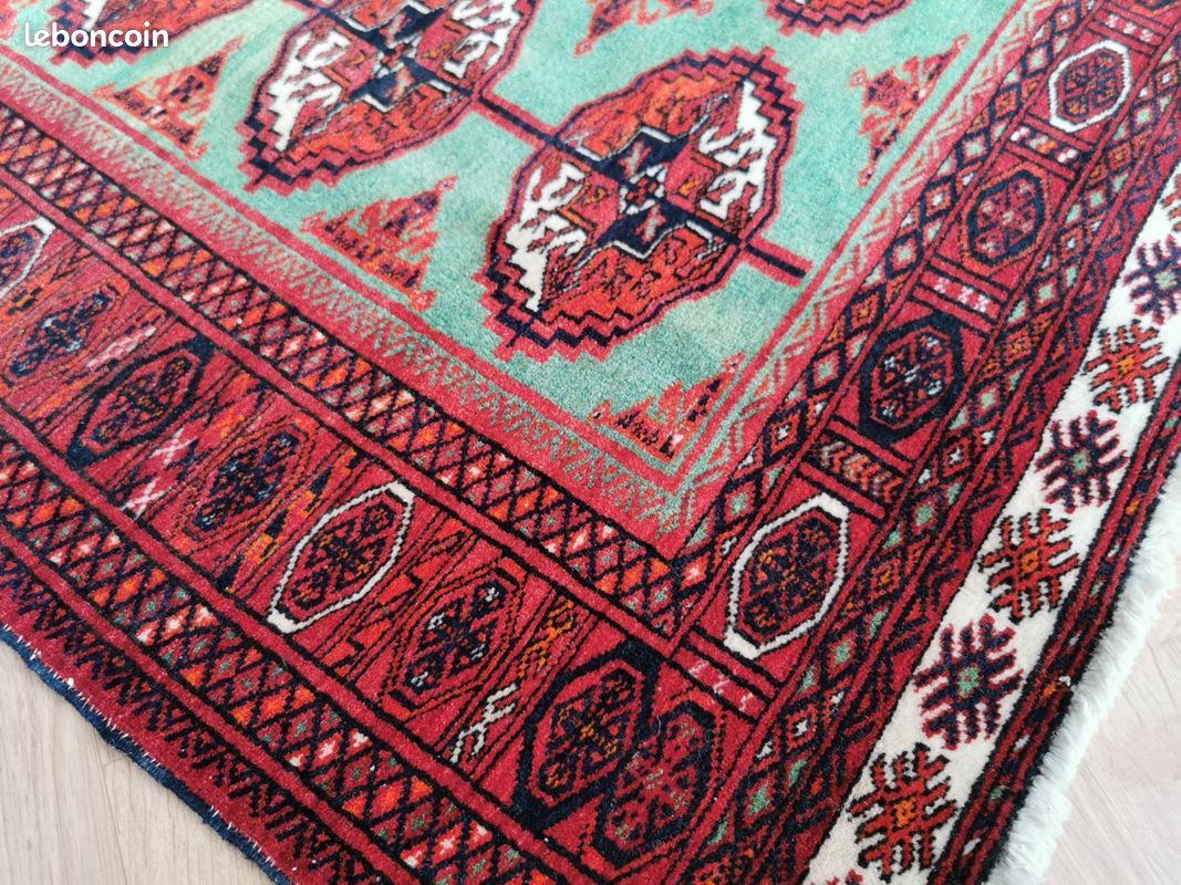 180×135cm TAPIS D'ORIENT FAIT MAIN TAPIS D'IRAN VINTAGE TAPIS PERSAN ANCIEN (image 2)