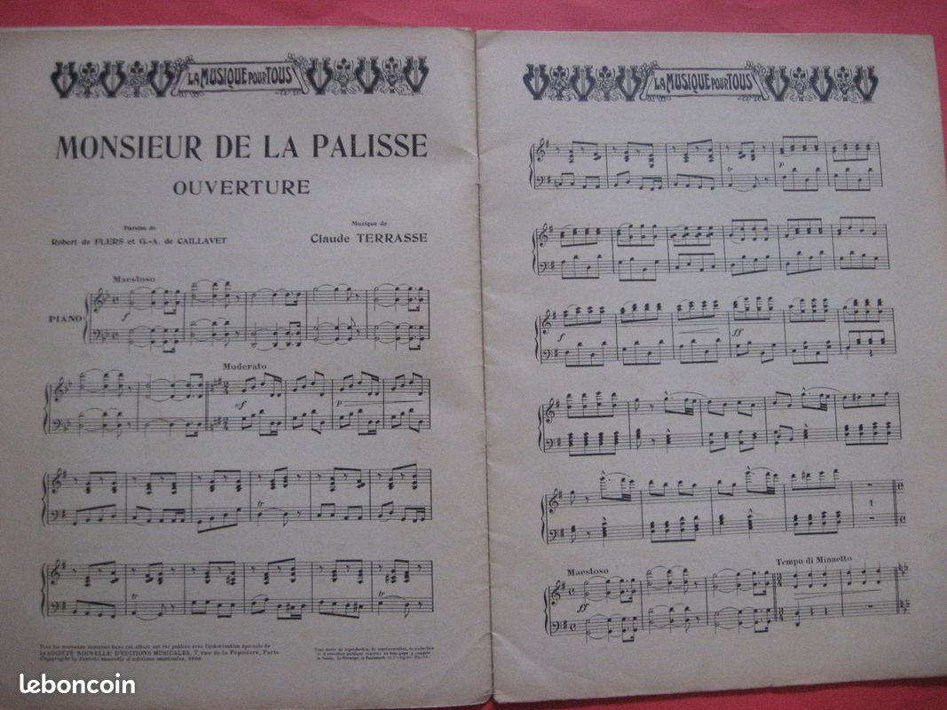 La Musique pour tous;Monsieur de La Palisse;théâtre des Variétés et Apollo; (image 3)