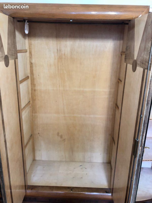 Armoire Art déco ancienne avec miroir – années 30 (image 3)