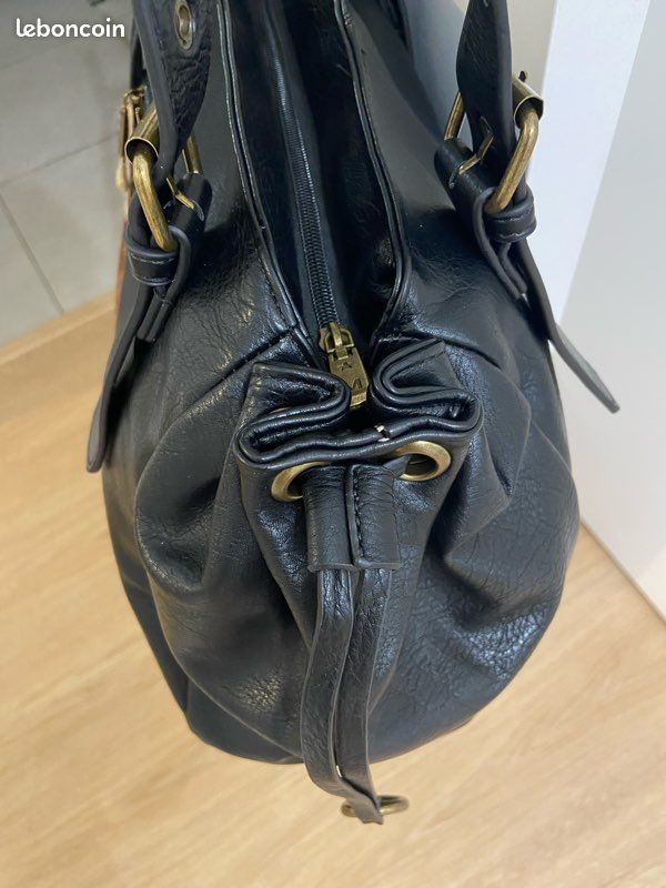 Grand sac fourre-tout sac cabas noir Y2K tendance style vintage 2000 (image 4)