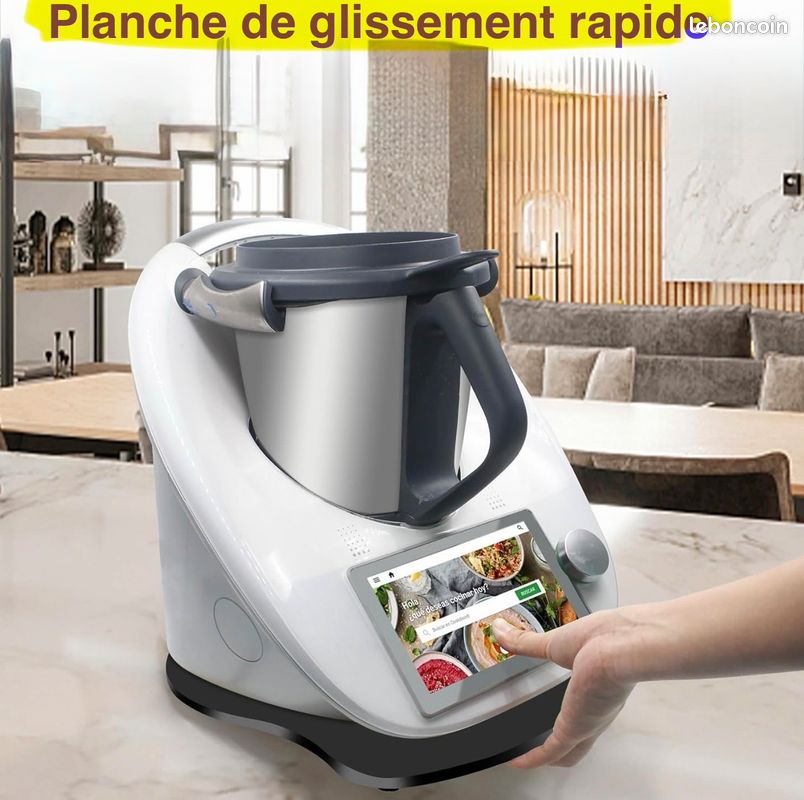 Diwoker Planche Coulissante Pour Thermomix TM6/TM5, Planche Support Pour Thermomix, Planche Pour Thermomix (Noire Acrylique