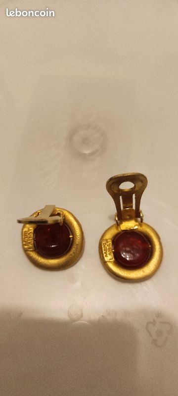 Boucles d'oreilles vintage à clips Marc Labat (image 5)