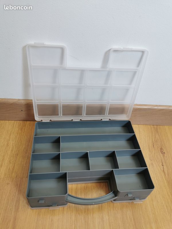 2 Boîtes De Rangement à 12 Compartiments – Couvercle Translucide épais – Pour Vis, Perles, Petits Objets – Atelier, Couture