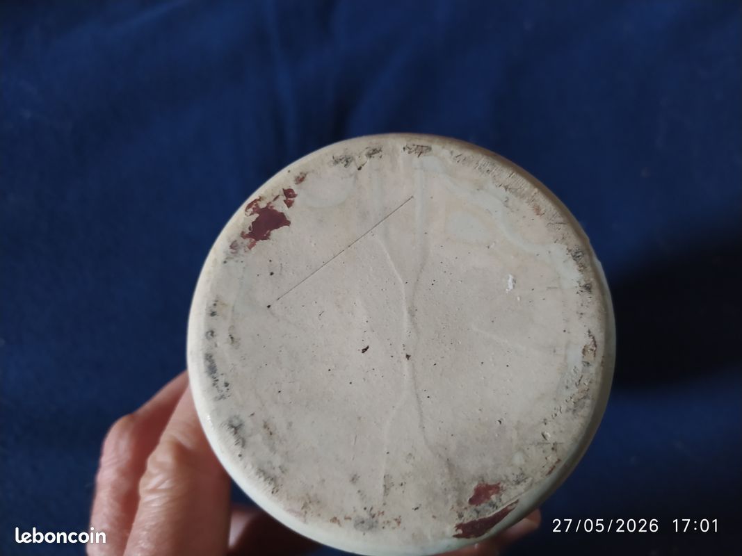 Bouteille ancienne de rhum en grès – 810 g – objet déco / collection (image 4)